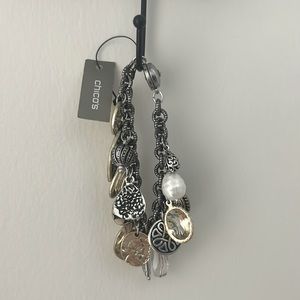 Chicos silver and gold magnetic bracelet